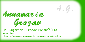 annamaria grozav business card